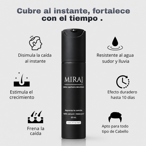 Crema Miraj® | Densidad y Crecimiento Capilar de Forma Natural